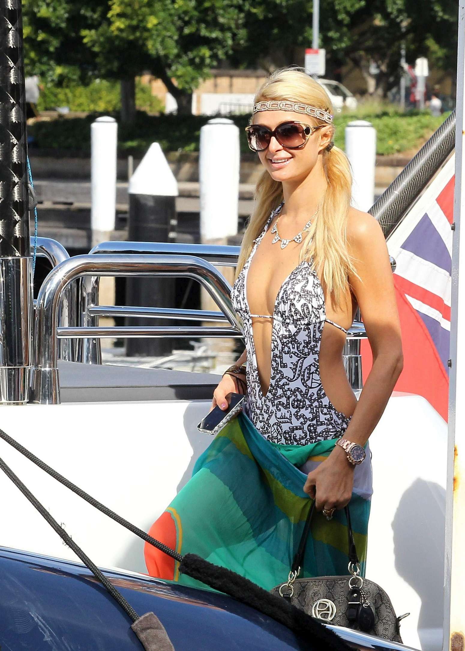 Paris Hilton in a swimsuit in Sydney